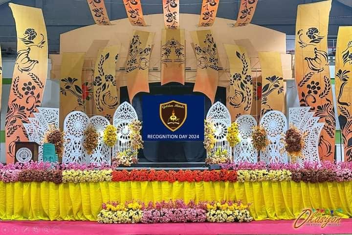 School recognition day stage with LED screen